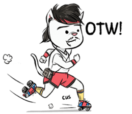 Katro-Si Kucing Retro sticker #12184270