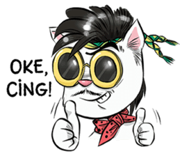 Katro-Si Kucing Retro sticker #12184271
