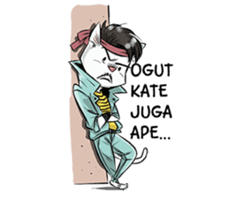 Katro-Si Kucing Retro sticker #12184272