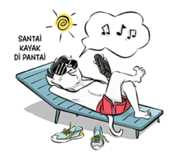 Katro-Si Kucing Retro sticker #12184273