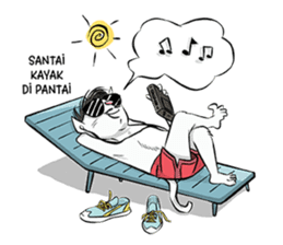 Katro-Si Kucing Retro sticker #12184273