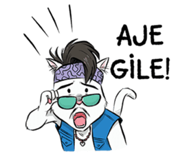 Katro-Si Kucing Retro sticker #12184277