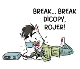 Katro-Si Kucing Retro sticker #12184281