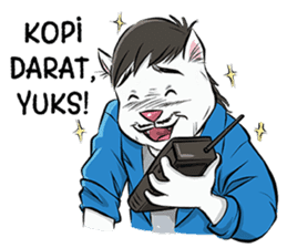 Katro-Si Kucing Retro sticker #12184282