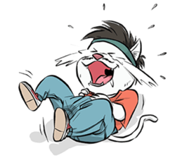 Katro-Si Kucing Retro sticker #12184284