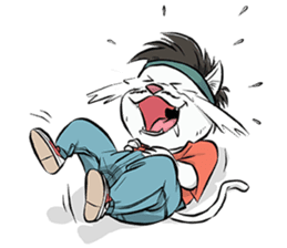 Katro-Si Kucing Retro sticker #12184284