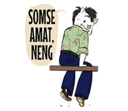 Katro-Si Kucing Retro sticker #12184293