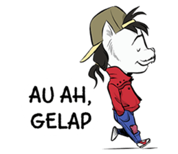 Katro-Si Kucing Retro sticker #12184294