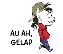 Katro-Si Kucing Retro sticker #12184294