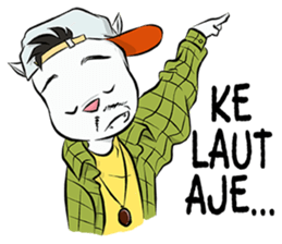 Katro-Si Kucing Retro sticker #12184297