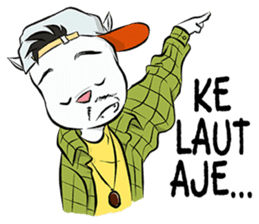 Katro-Si Kucing Retro sticker #12184297