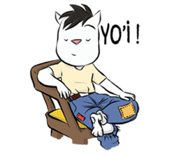 Katro-Si Kucing Retro sticker #12184298