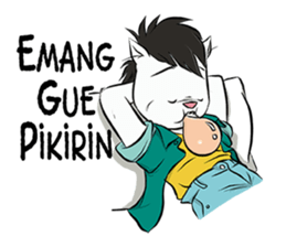 Katro-Si Kucing Retro sticker #12184304