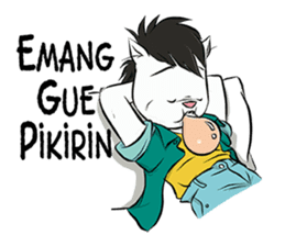 Katro-Si Kucing Retro sticker #12184304