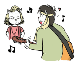 Katro-Si Kucing Retro sticker #12184307