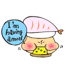 English version Mr. sushi mushroom. sticker #12184397