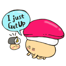 English version Mr. sushi mushroom. sticker #12184403