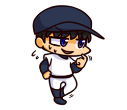Manager with a baseball player sticker #12185960