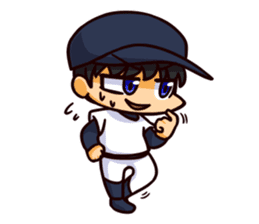 Manager with a baseball player sticker #12185960