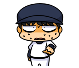 Manager with a baseball player sticker #12185968