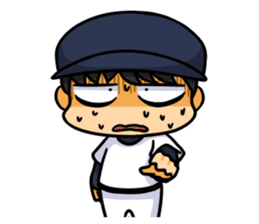 Manager with a baseball player sticker #12185968