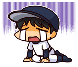 Manager with a baseball player sticker #12185969