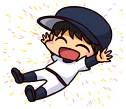 Manager with a baseball player sticker #12185970