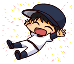 Manager with a baseball player sticker #12185970