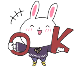 Pretty bunny sticker sticker #12187208