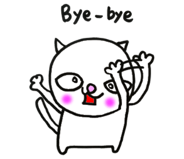 YAHHO White cat sticker #12187833