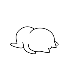 Animation praise cat sticker #12188829