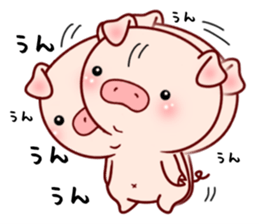 Pig with 40 answer or pattern sticker #12188832