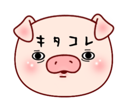 Pig with 40 answer or pattern sticker #12188836