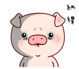 Pig with 40 answer or pattern sticker #12188843