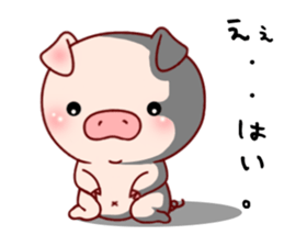 Pig with 40 answer or pattern sticker #12188852