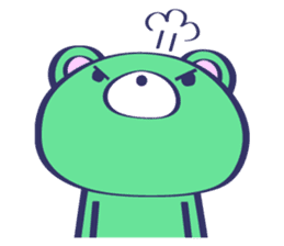 Angry Face Bear sticker #12188870