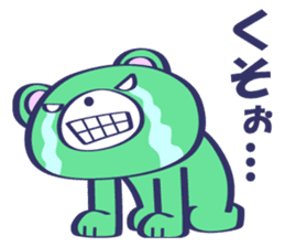 Angry Face Bear sticker #12188900