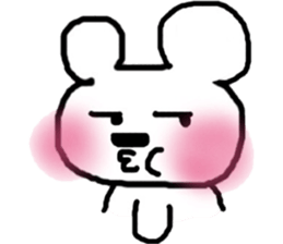 Pink cheeks bear of the Hakata dialect sticker #12189260