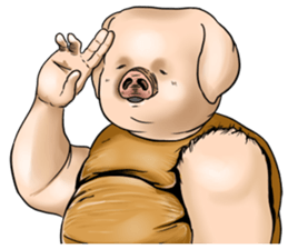 The pig waits for shipment2 sticker #12189718