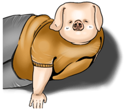 The pig waits for shipment2 sticker #12189742