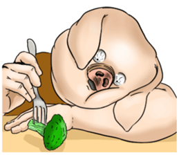 The pig waits for shipment2 sticker #12189751