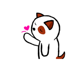 Whimsical cute dog sticker #12190092