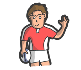 Rugby football sticker #12190538