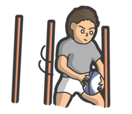 Rugby football sticker #12190548