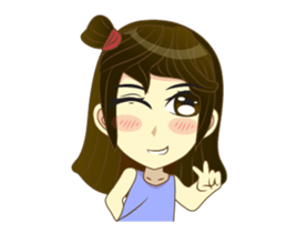 Girl cute animation (nong.Fa) sticker #12191086
