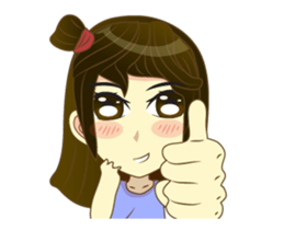 Girl cute animation (nong.Fa) sticker #12191089