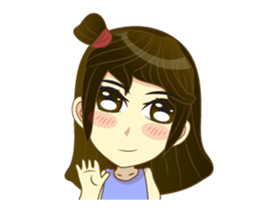 Girl cute animation (nong.Fa) sticker #12191109