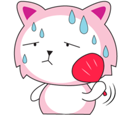 Sweet Pink Cat Second Day sticker #12191191