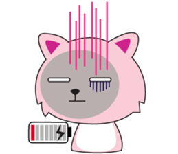 Sweet Pink Cat Second Day sticker #12191194