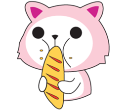 Sweet Pink Cat Second Day sticker #12191198